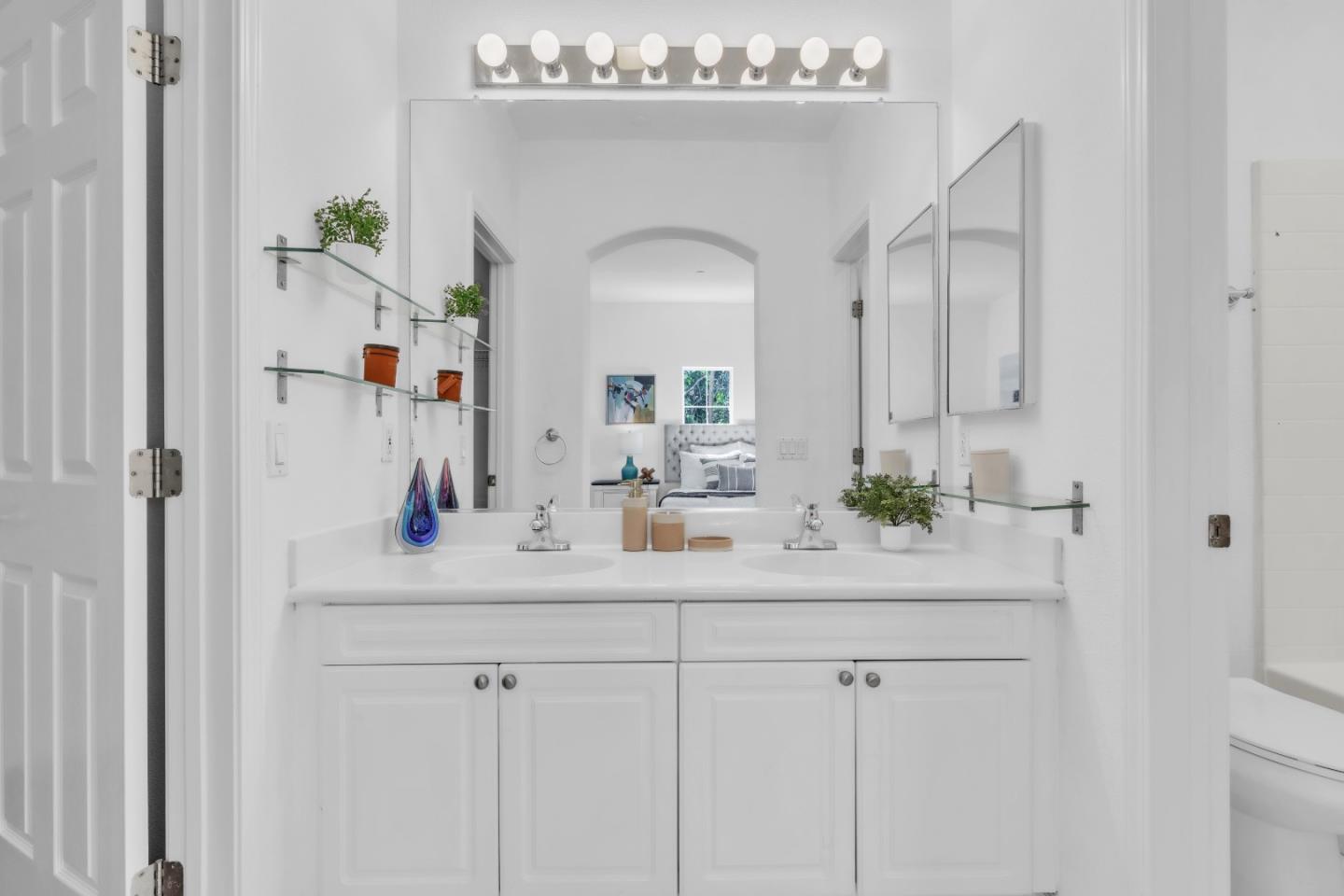 845 Fire Walk Milpitas, CA 95035 - Photo 21 of 40 a bathroom with a sink and a mirror