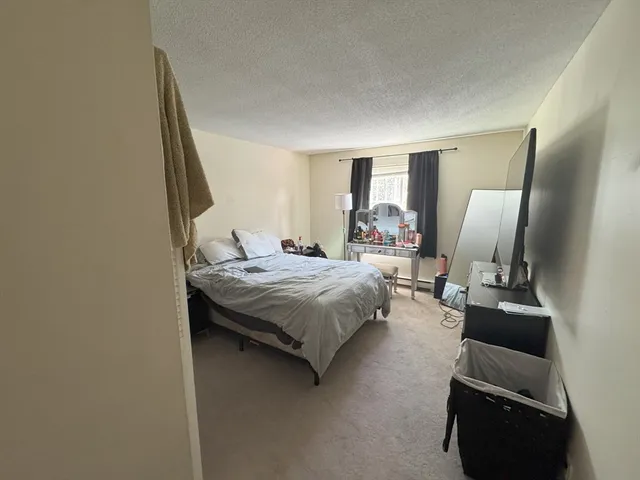 a bedroom with a bed window and couch