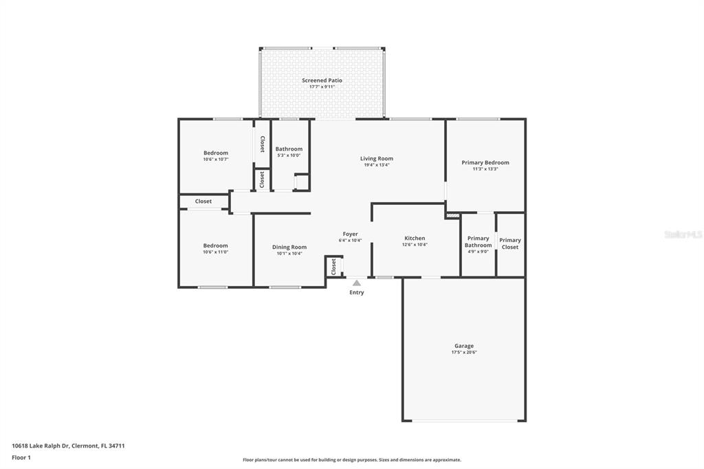 10618 Lake Ralph Drive Clermont, FL 34711 - Photo 26 of 26 a picture of floor plan