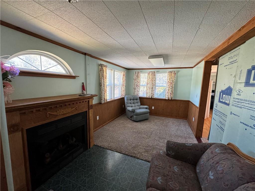 2494 Spaulding Road Clymer, PA 15728 - Photo 4 of 17 a living room with furniture and a fireplace