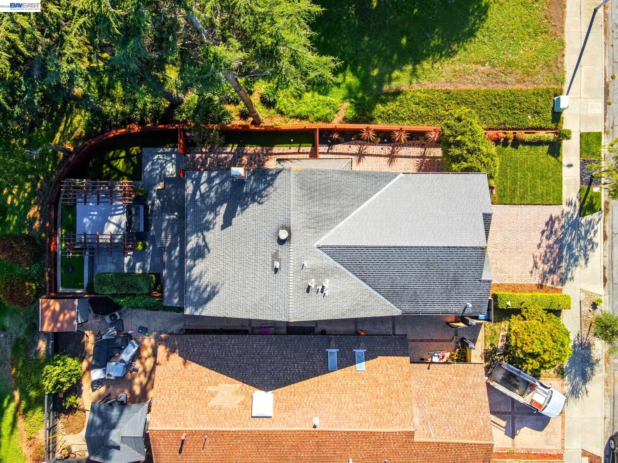 5136 Ramsgate Drive Newark, CA 94560 - Photo 59 of 59 an aerial view of a house with a swimming pool