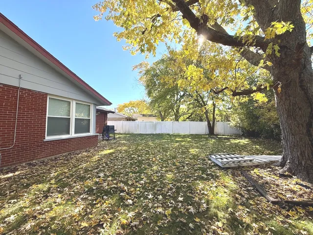 a backyard of a house