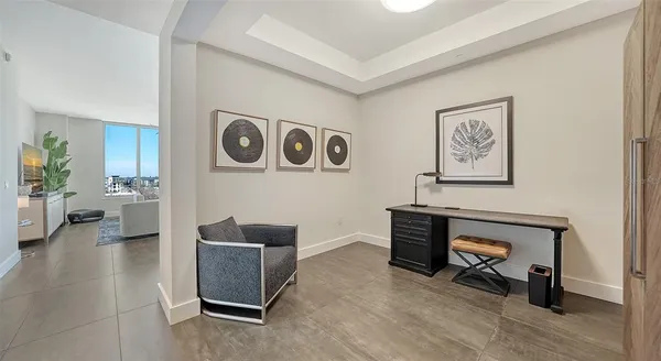 a view of a livingroom with furniture and a couch