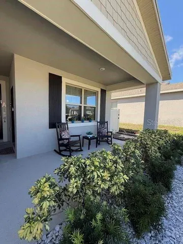 a house view with a garden space
