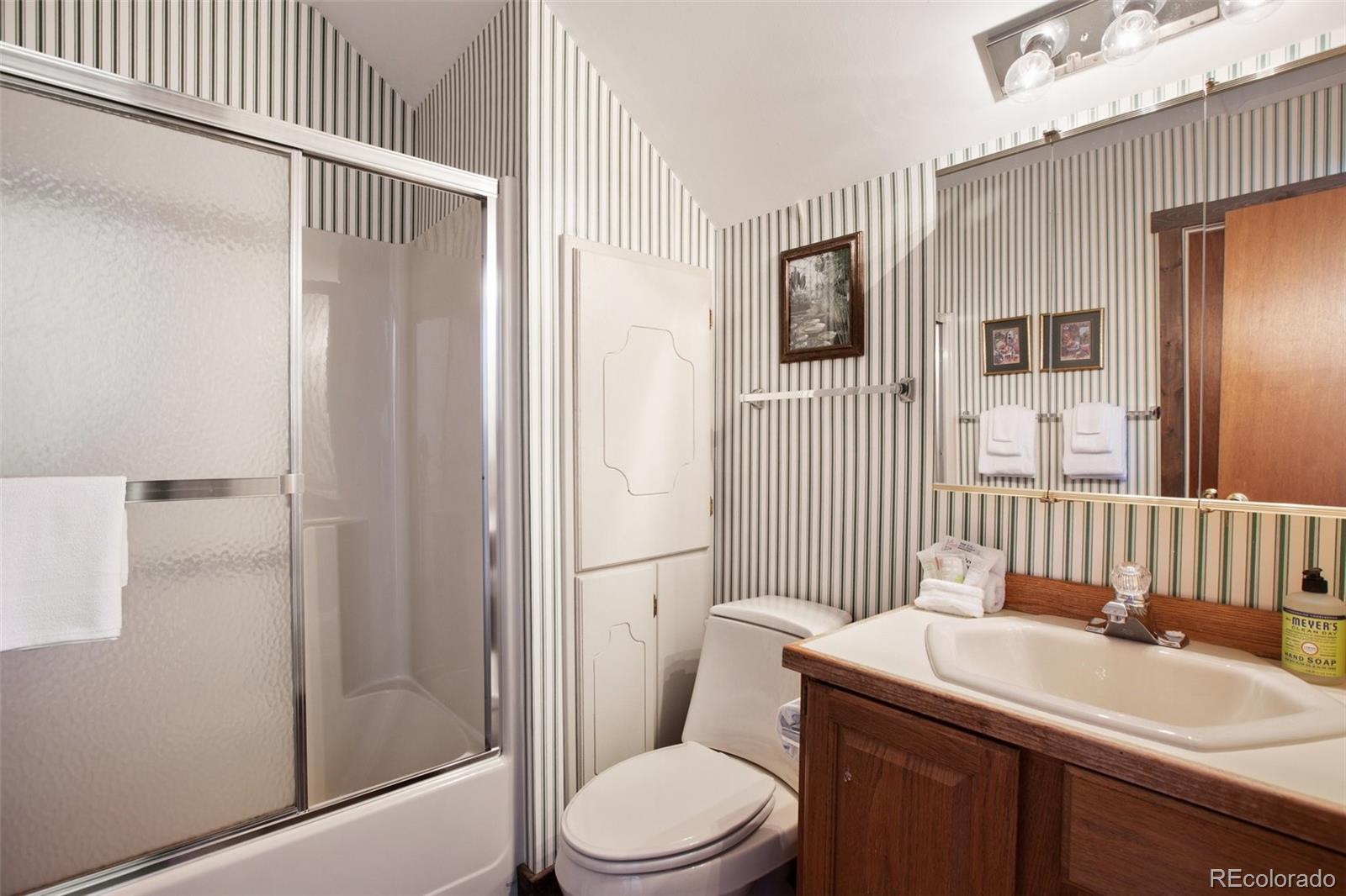 170 Ridge Road Divide, CO 80814 - Photo 27 of 50 a bathroom with a sink a toilet and shower