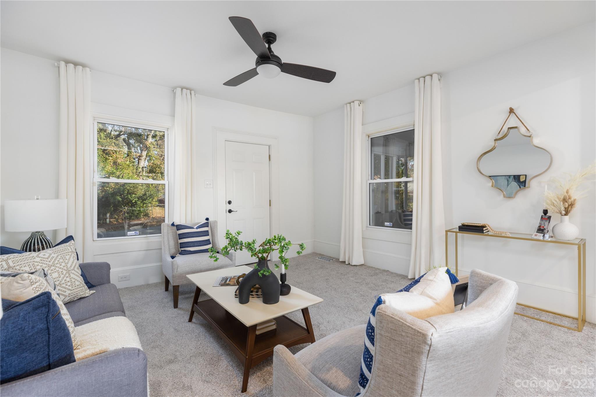 201 Hicks Circle Mount Holly, NC 28120 - Photo 3 of 23 a living room with furniture and a large window