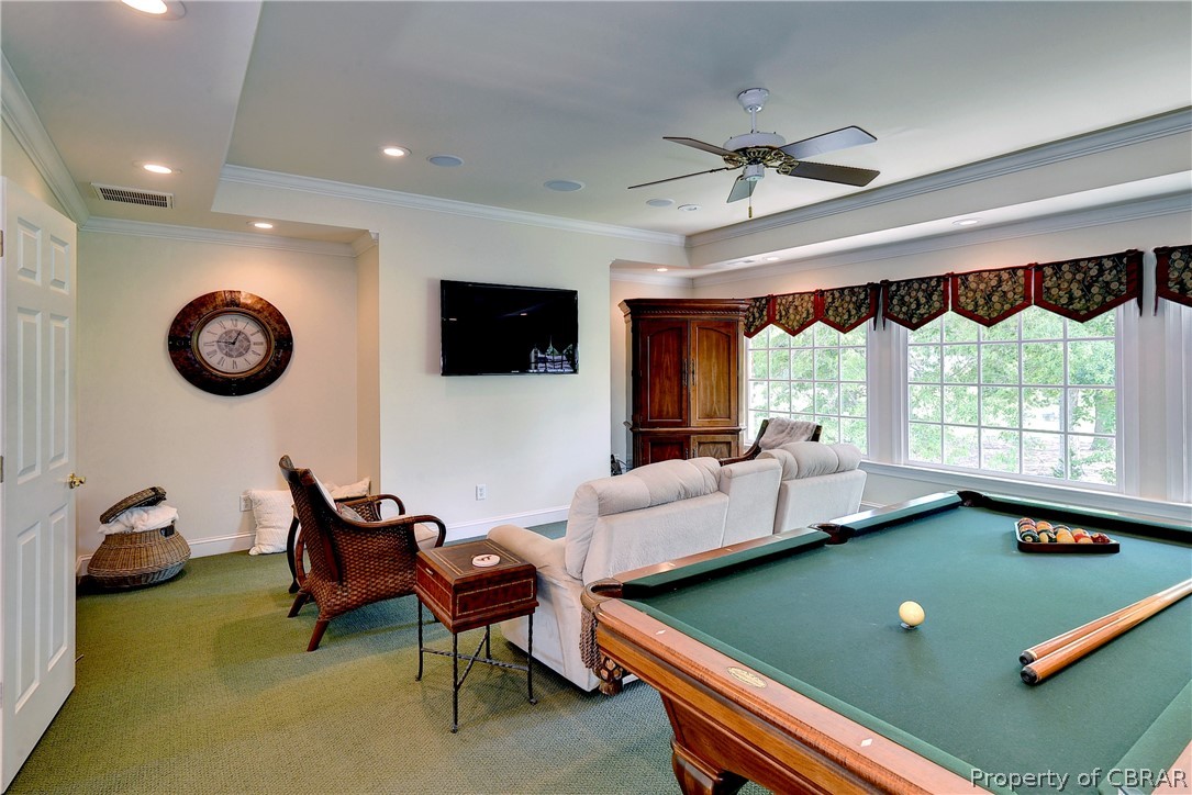 1632 River Ridge Williamsburg, VA 23185 - Photo 28 of 49 a living room with furniture pool table and a large window