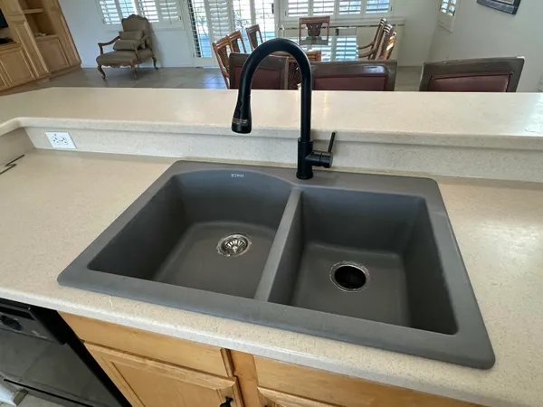 a close view of sink