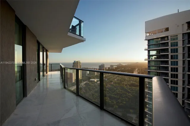 a view of balcony with stairs
