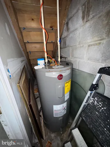 a view of a room with wooden walls