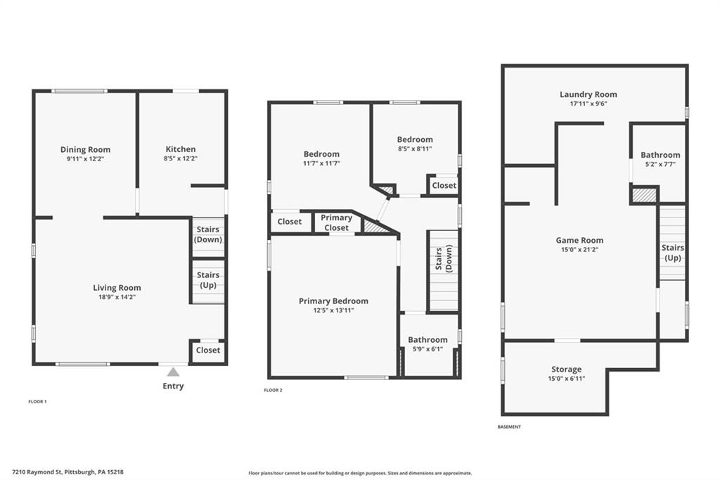 7210 Raymond Street Pittsburgh, PA 15218 - Photo 37 of 37 a picture of a floor plan