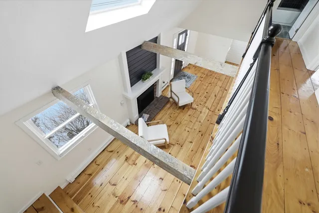 a view of entryway with wooden floor