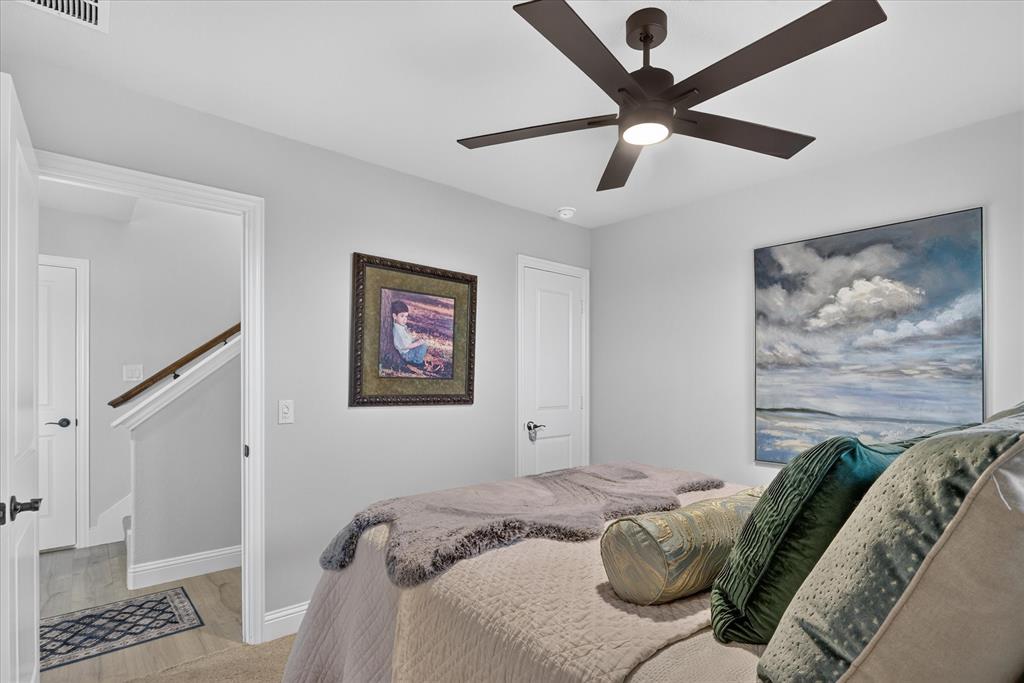 833 Godley Ranch Godley, TX 76044 - Photo 21 of 31 Recessed lighting and a modern ceiling fan with integrated lighting