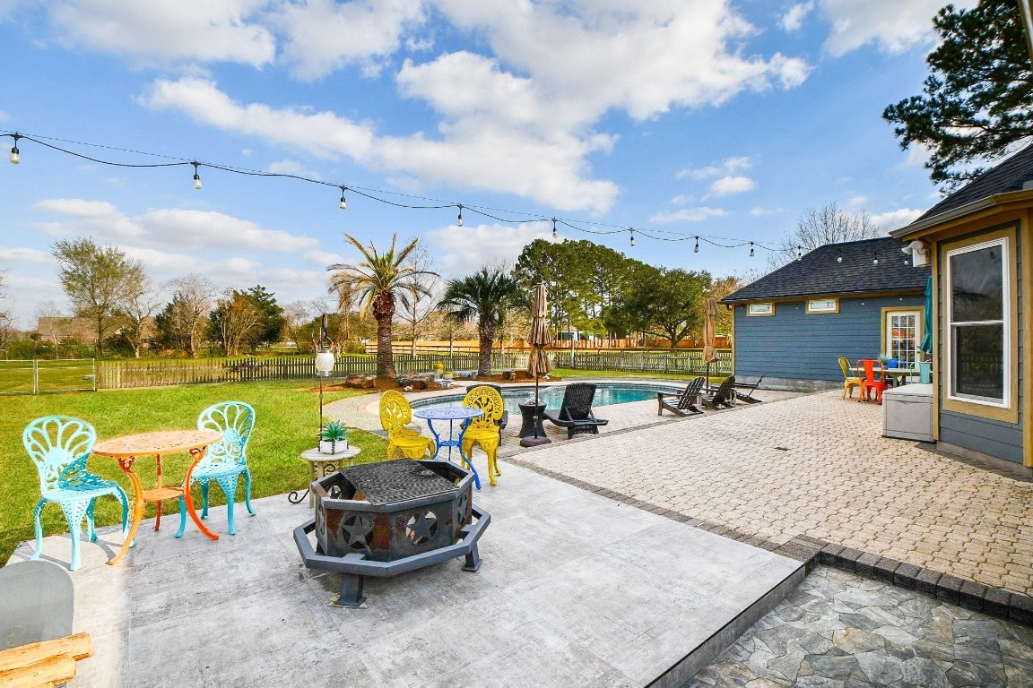 3680 Eula Morgan Road Katy, TX 77493 - Photo 36 of 50 'Make a relaxing day of it in pure privacy! Float and sun, and gather at the great fire pit at night!