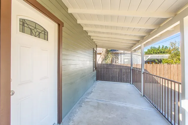 a view of a porch