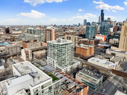 an aerial view of a city