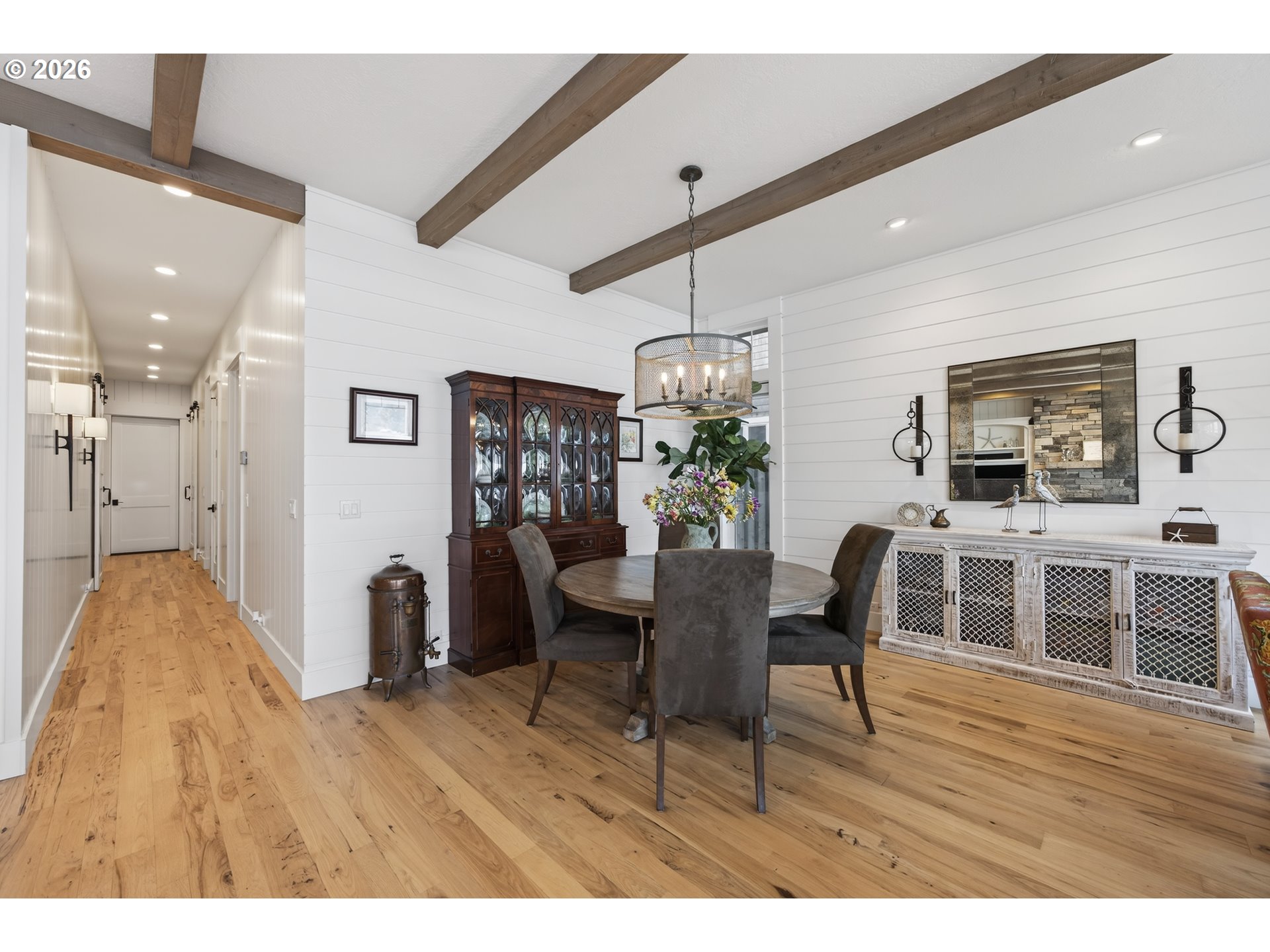 525 Point Avenue Depoe Bay, OR 97341 - Photo 17 of 47 a view of a dining room with furniture window and wooden floor