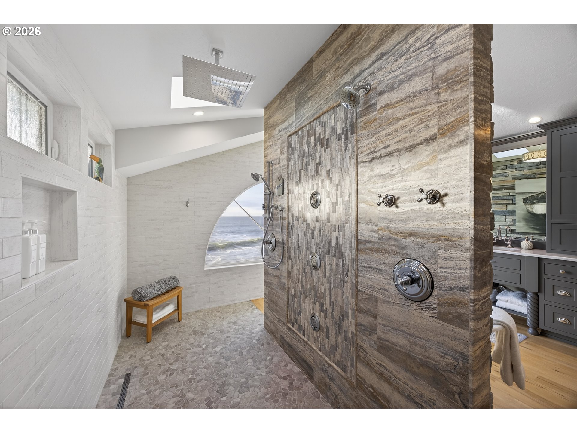 525 Point Avenue Depoe Bay, OR 97341 - Photo 38 of 47 a view of an entryway with wooden floor