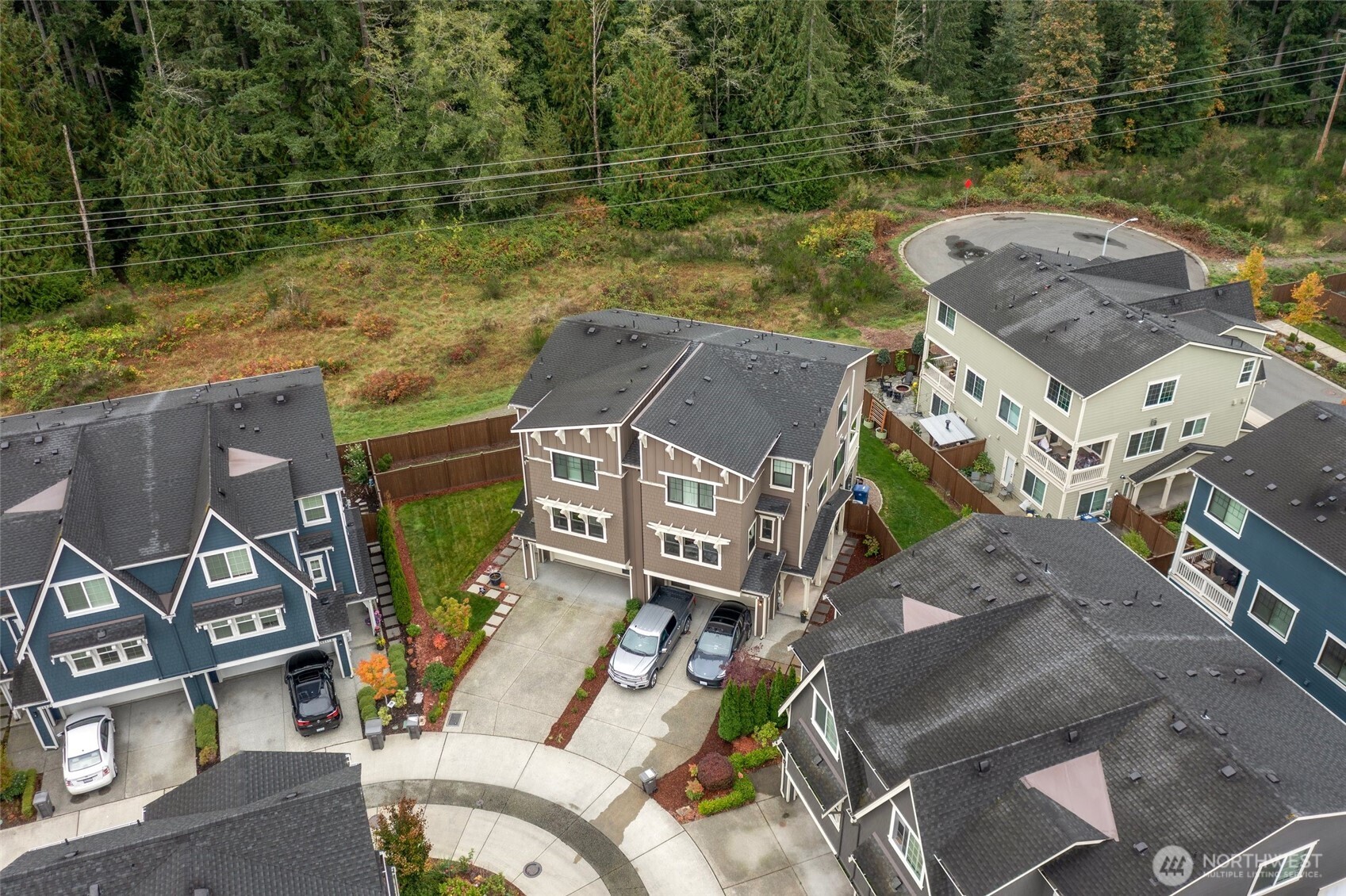 4612 186th Place Southeast, Unit A Bothell, WA 98012 - Photo 30 of 39 an aerial view of a house with a lake view
