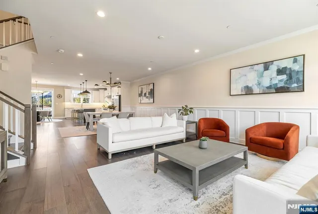 a living room with furniture and a couch