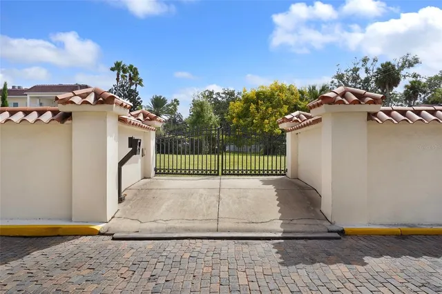 a view of a garden and basketball court