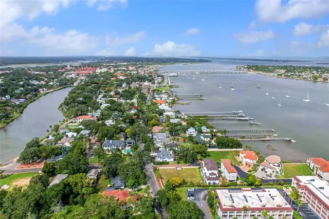an aerial view of a city