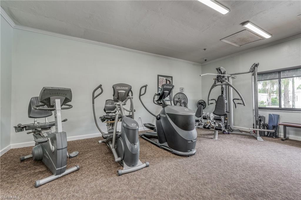 26 Bass Lane Naples, FL 34114 - Photo 23 of 26 Workout area with crown molding and attic access