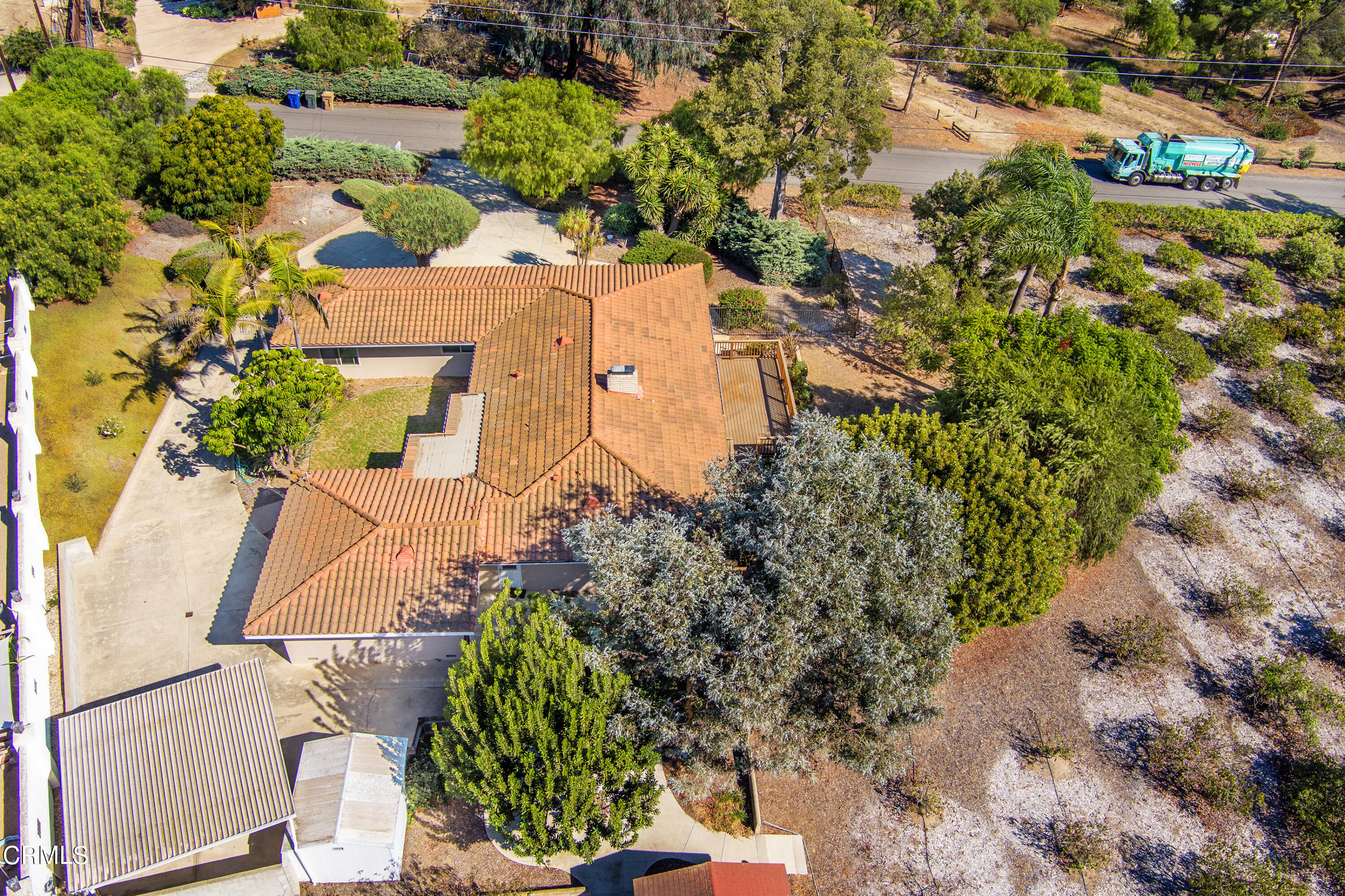 75 Vientos Road Camarillo, CA 93010 - Photo 35 of 36 an aerial view of a house with a yard and trees