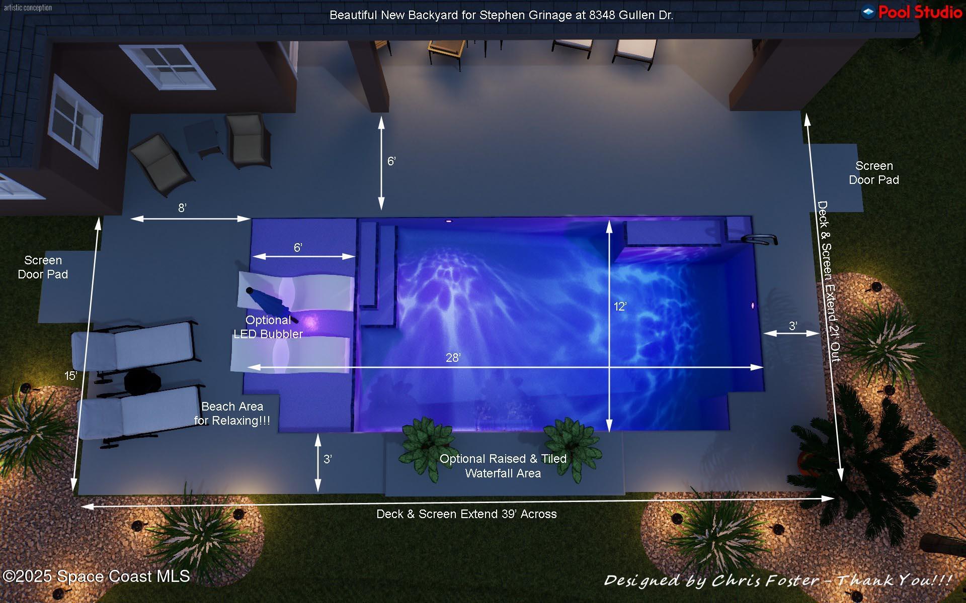 8348 Gullen Drive Melbourne, FL 32940 - Photo 42 of 58 an aerial view of a houses with a yard