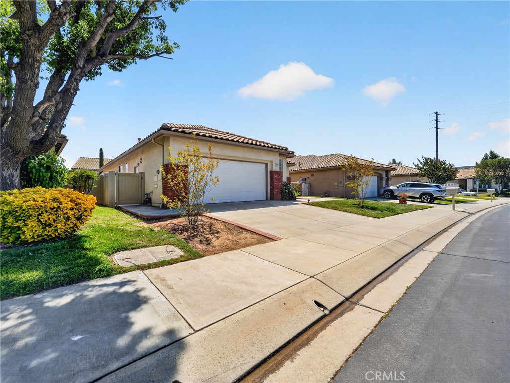 1436 Riviera Avenue Banning, CA 92220 - Photo 5 of 43 a front view of a house with a yard and potted plants
