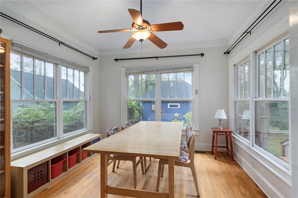 120 Park Place Decatur, GA 30030 - Photo 15 of 35 a dining room with a large window and table