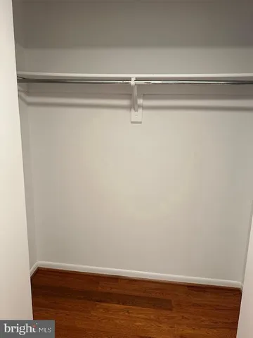 a view of small space with racks on the wall