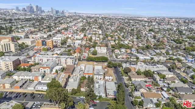 an aerial view of a city