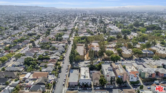 an aerial view of a city