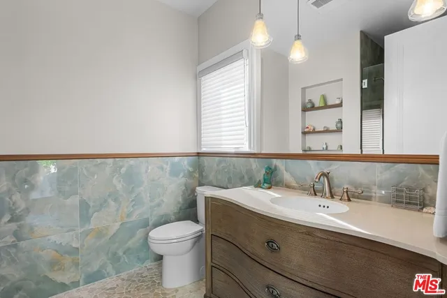 a view of a lake with mountains in the background