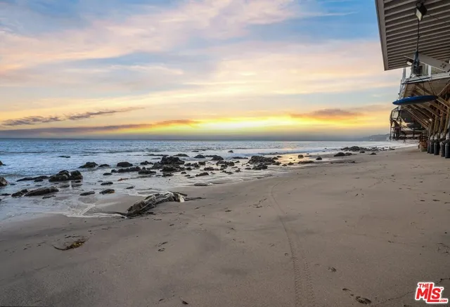 a view of an ocean beach