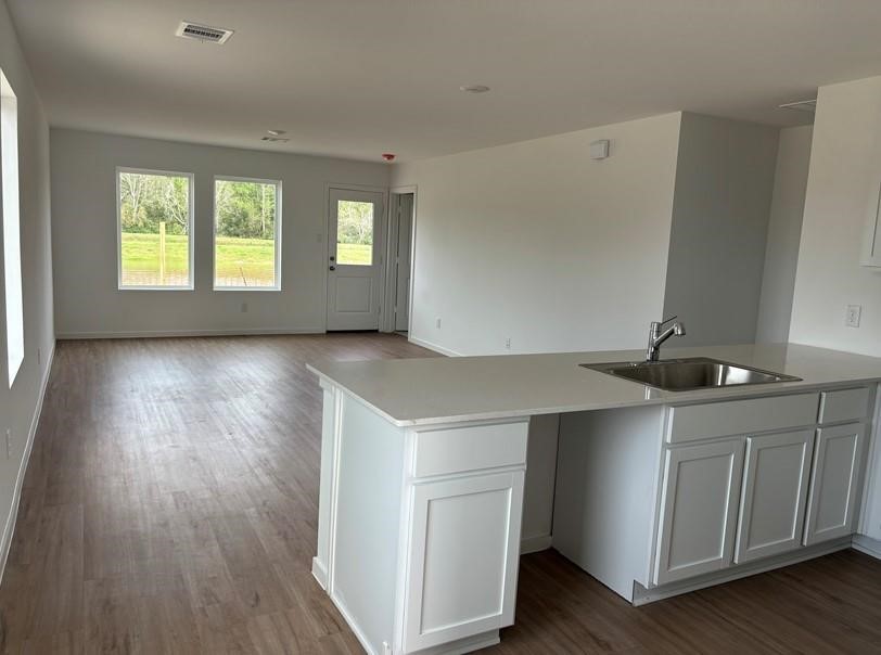 654 Maria Elena Way Cleveland, TX 77327 - Photo 5 of 23 wooden floor in an empty room with a window