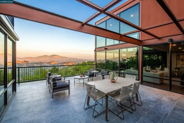 a outdoor space with furniture