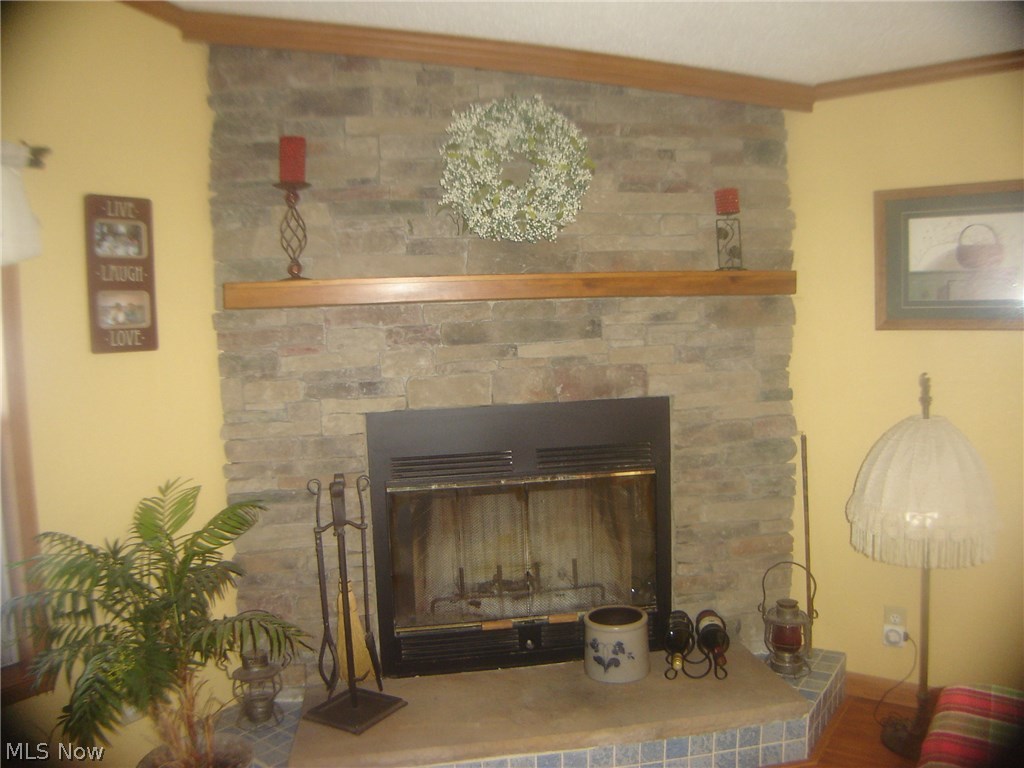 155 Riverside Drive Painesville, OH 44077 - Photo 8 of 34 Split stone wood burning fireplace in dining room