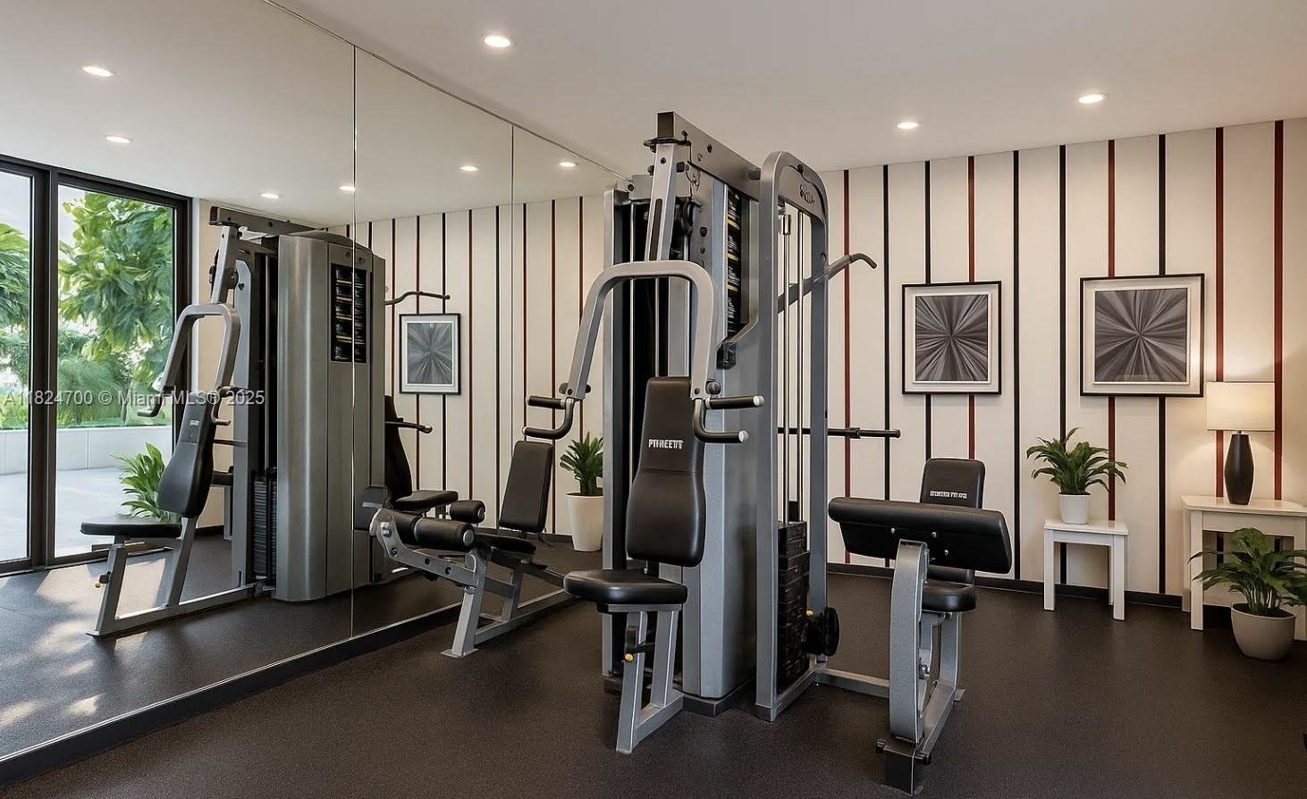 2750 Northeast 183rd Street, Unit 2103 Aventura, FL 33160 - Photo 26 of 30 a view of a room with gym equipment