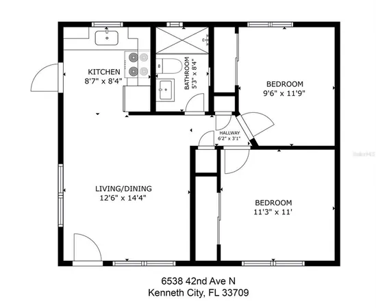 $2,000 | 6538 42nd Avenue North, Unit 1, St. Petersburg, FL 33709