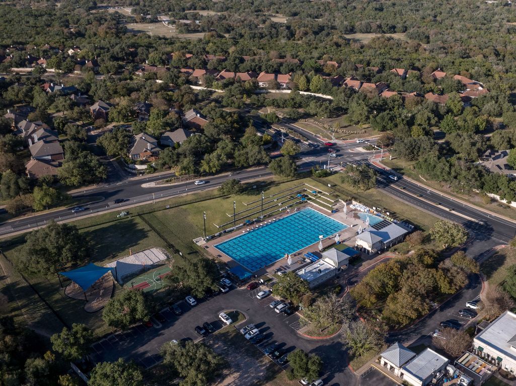 10701 Redmond Road Austin, TX 78739 - Photo 39 of 39 an aerial view of a house with a yard