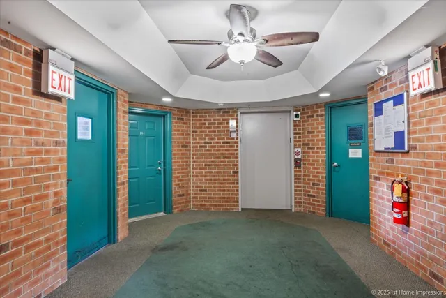 a view of empty room with windows