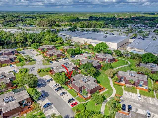 an aerial view of multiple house