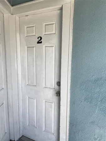 a view of front door