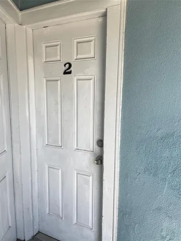 a view of front door