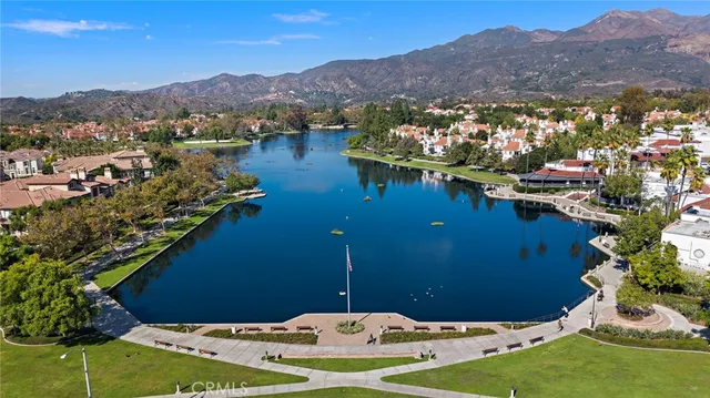 a view of lake with mountain