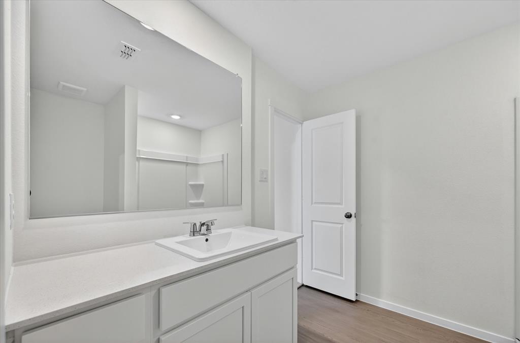 1516 Prince Road Howe, TX 75459 - Photo 22 of 28 a bathroom with a sink and a mirror
