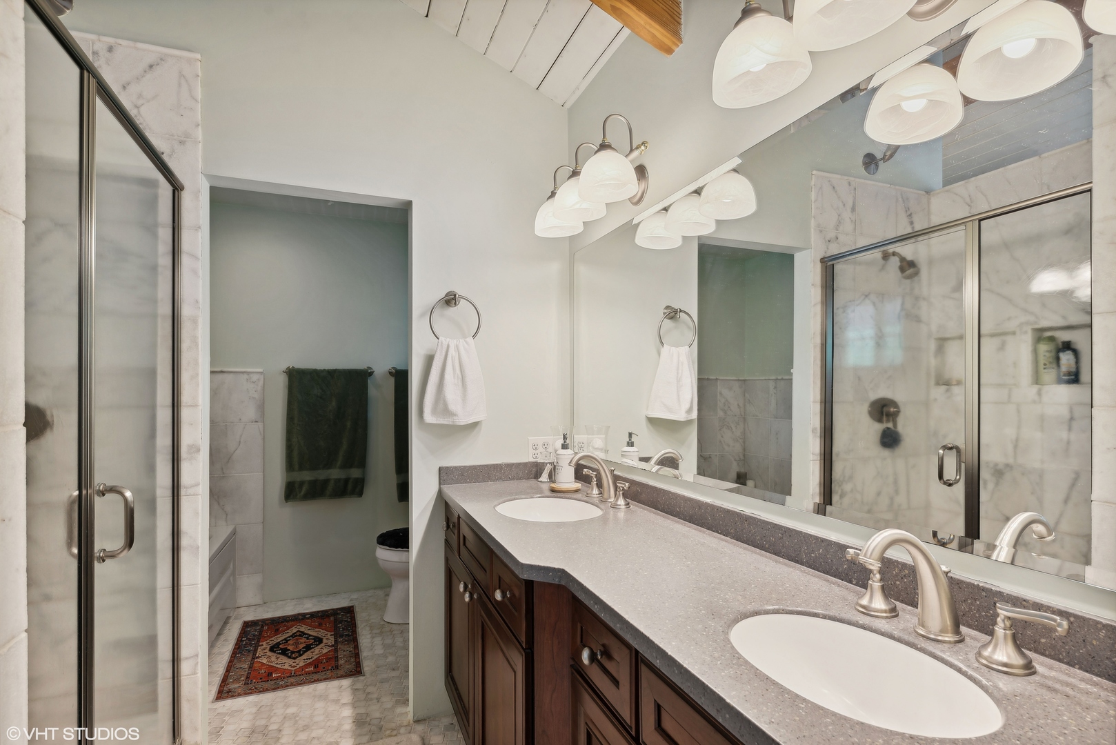 224 Orchard Road North Barrington, IL 60010 - Photo 20 of 34 a bathroom with a sink a large mirror and a light fixture
