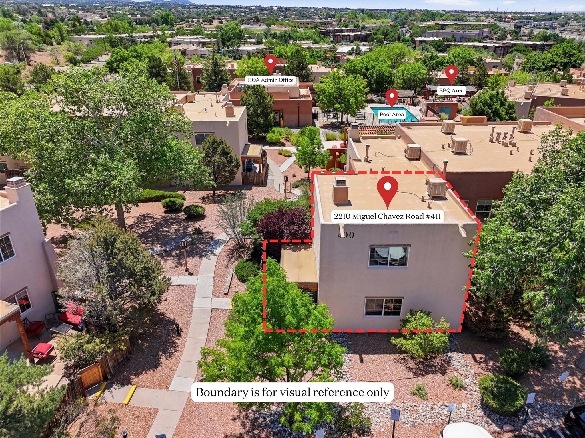 2210 Miguel Chavez Road, Unit 411 Santa Fe, NM 87505 - Photo 38 of 59 The entire community of Dos Santos Condo where the unit is located